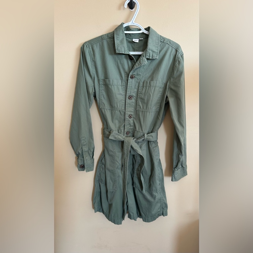 Utility Style Shorts Romper Military Style